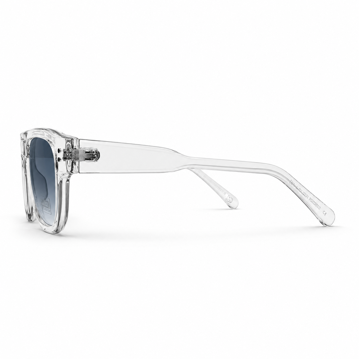 Lunettes de soleil CP 026522T – Monture transparente fumée & verres bleu fumé UV400