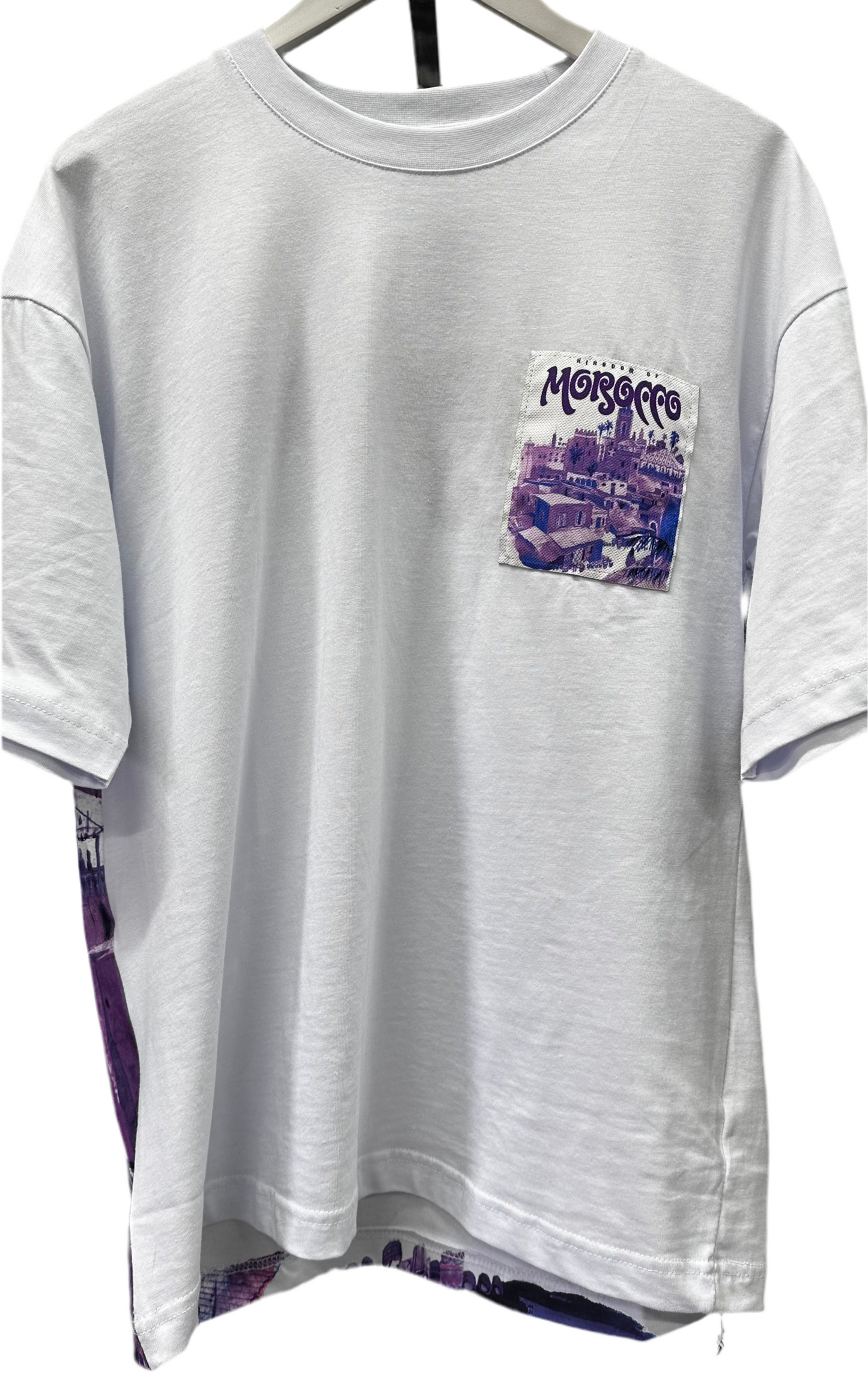 T-shirt "Kingdom of Morocco" - Blanc et VIOLET