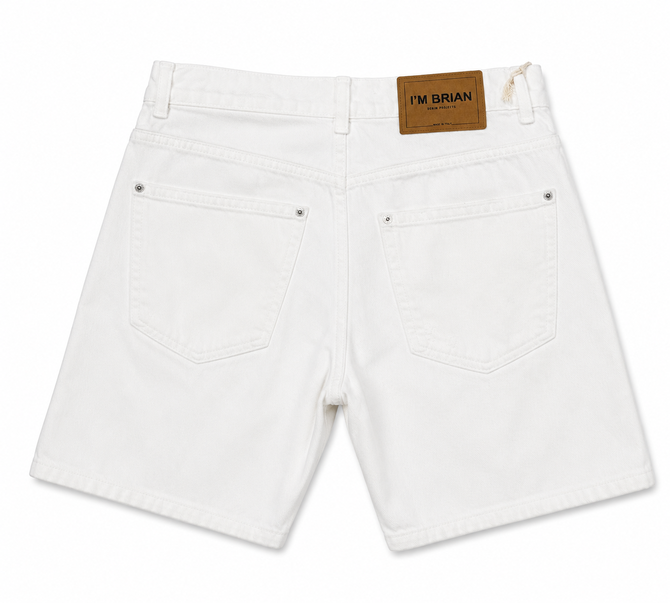Short Jean Blanc Homme I’M Brian Kevin L1810 – Bermuda Denim Destroy Off White Premium