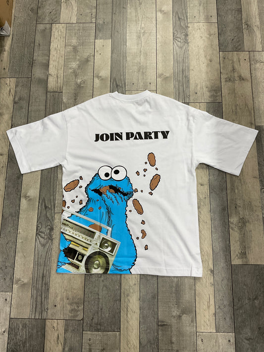 T-shirt JOIN PARTY - blanc