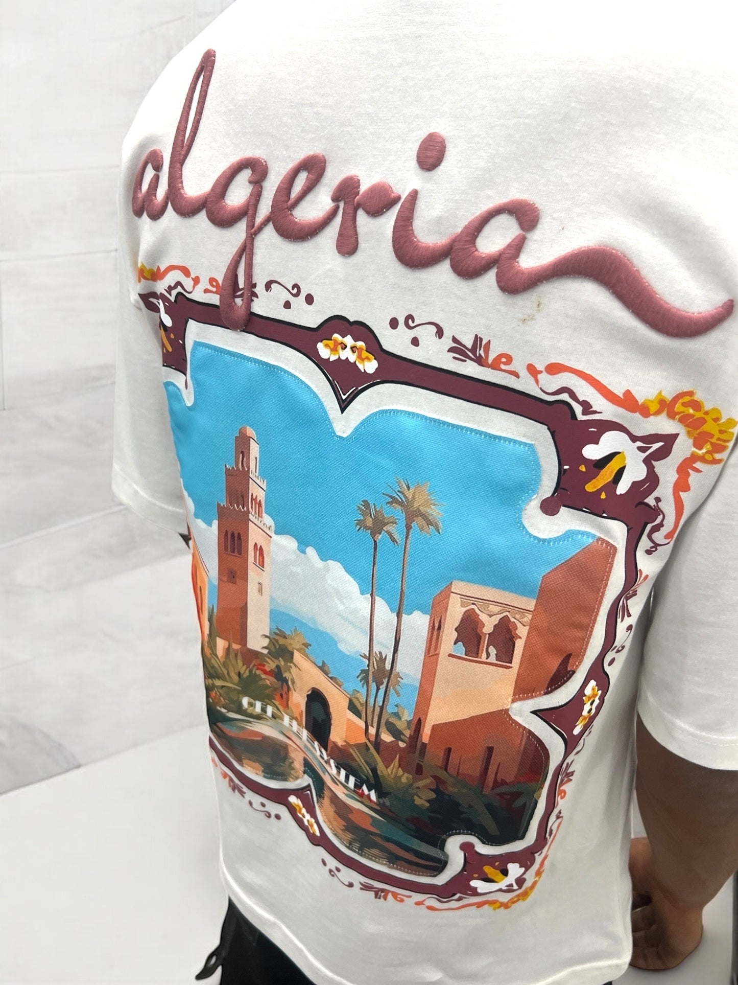 T-shirt ALGERIA - blanc cassé