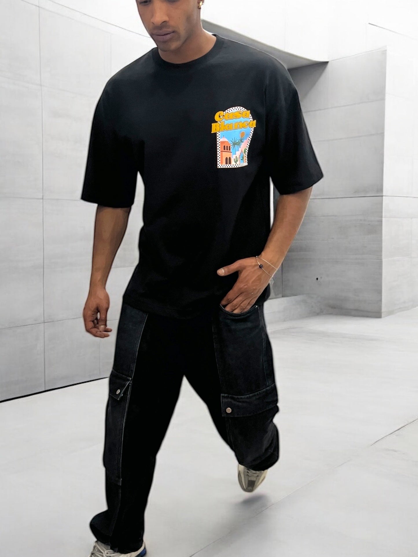 T-shirt CASABLANCA VICES CITY - Noir