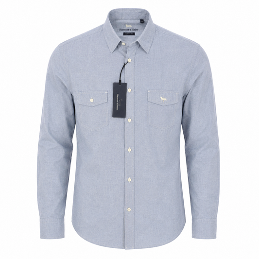 Chemise Harmont & Blaine Homme Bleu Ciel – Narrow Fit 100% Coton