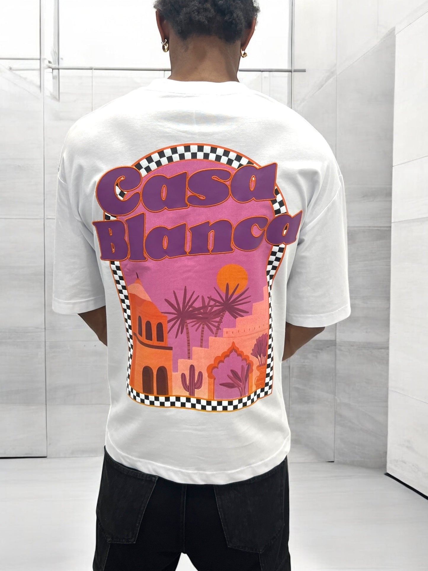T-shirt CASABLANCA VICES CITY - Blanc