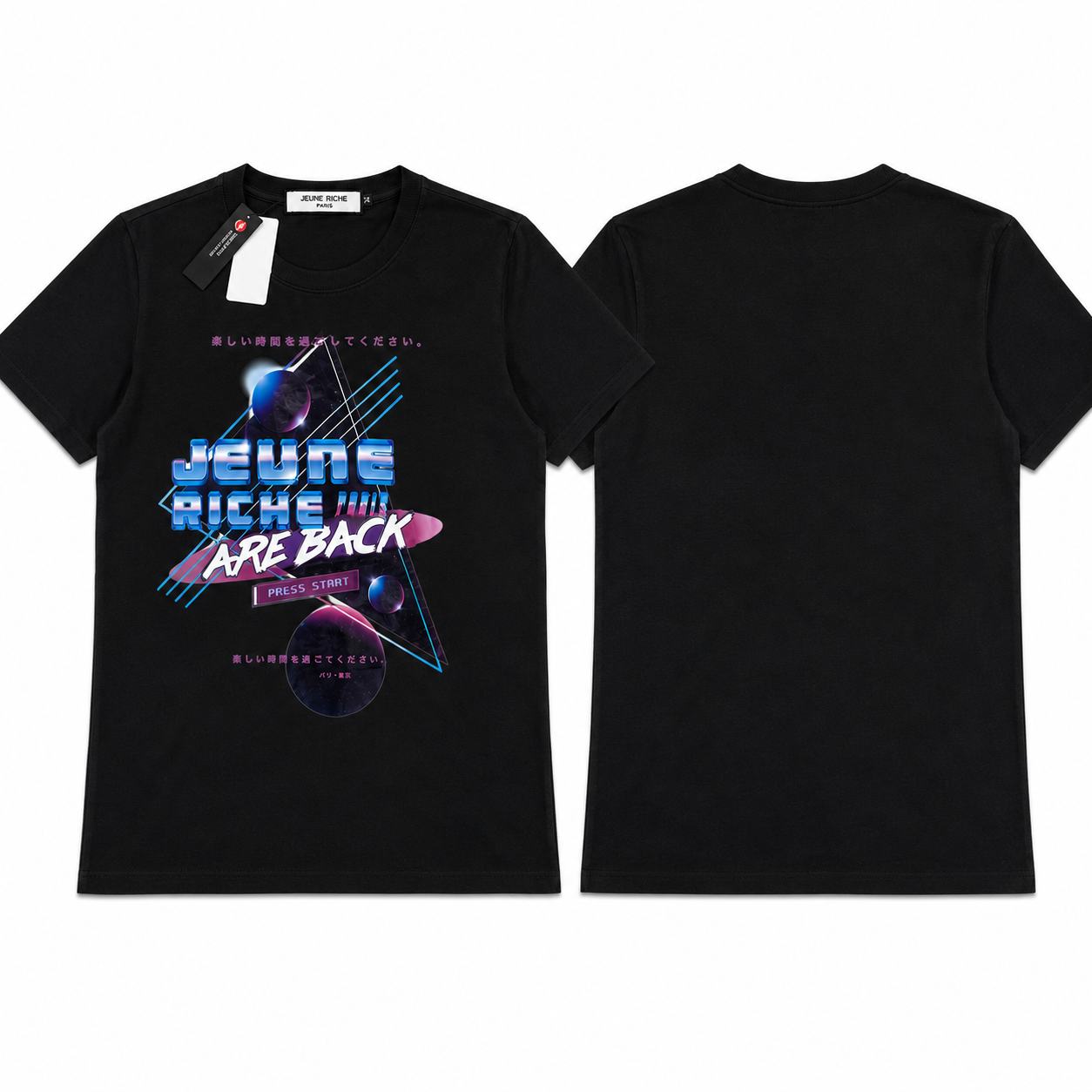 T-shirt Jeune Riche Paris – Streetwear Premium BACK BLACK
