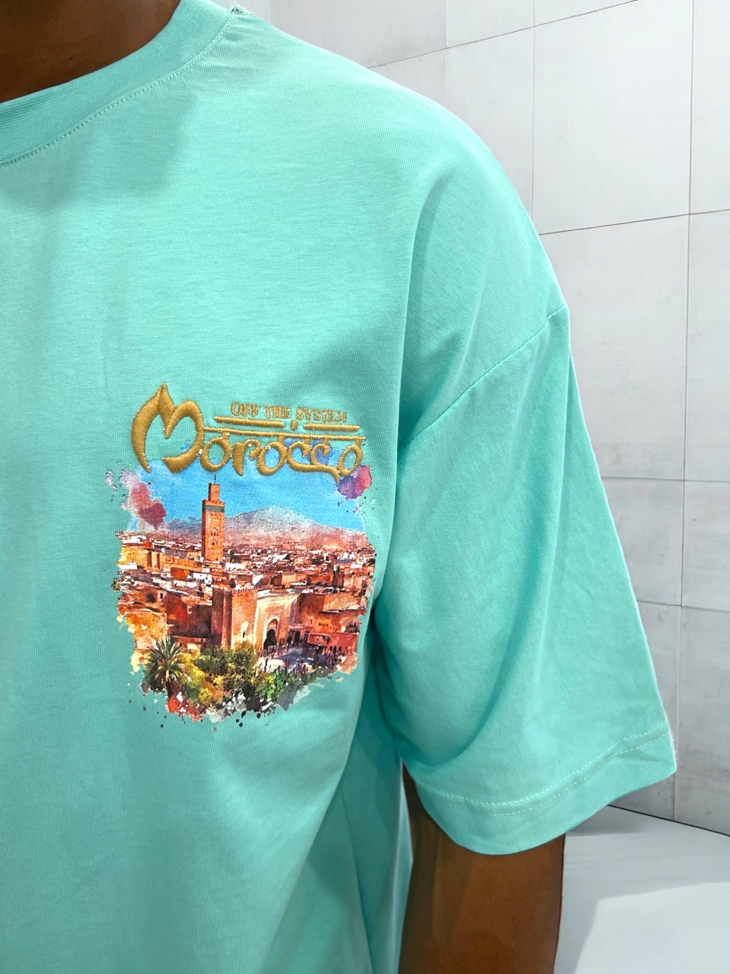 T-shirt MOROCCO VIBES - bleu sarcelle clair