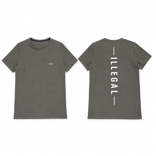 T-Shirt AMCI ILLÉGAL KAKI– Coupe Premium Coton Doux Unisexe
