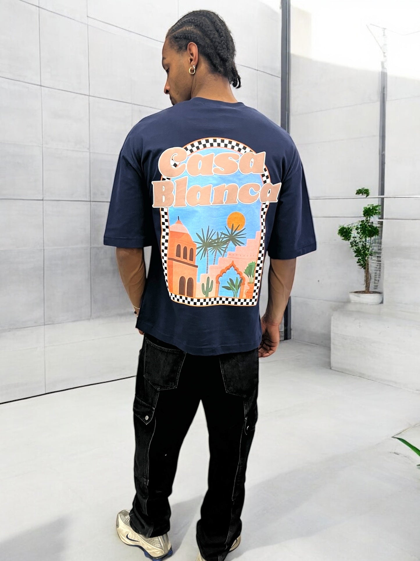 T-shirt CASABLANCA VICES CITY - bleu marine