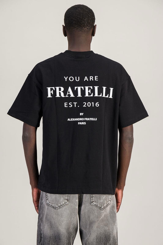 ALEXANDRO FRATELLI - T-SHIRT YOU ARE FRATELLI  NOIR