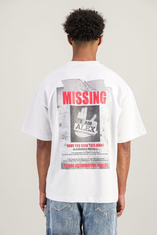 ALEXANDRO FRATELLI - T-SHIRT MISSING BLANC