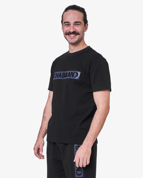 T-shirt Chabrand Logo Encadré - Noir Iridescent