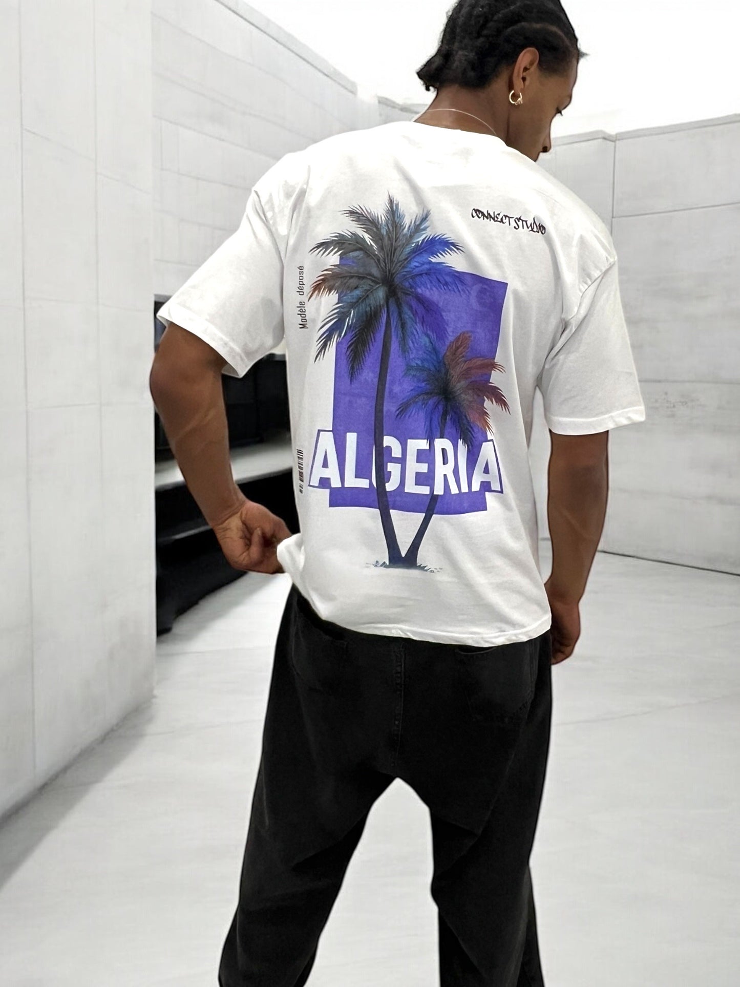 T-shirt ALGERIA PALMIERS - blanc