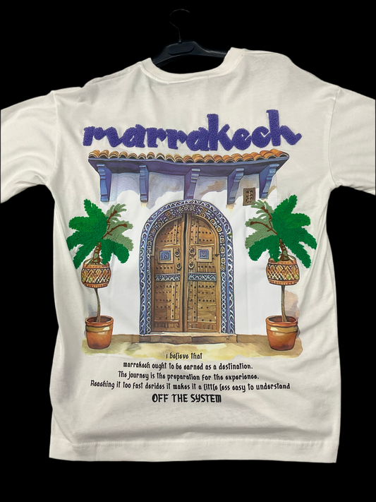 T-shirt Marrakech I believe that - blanc violet