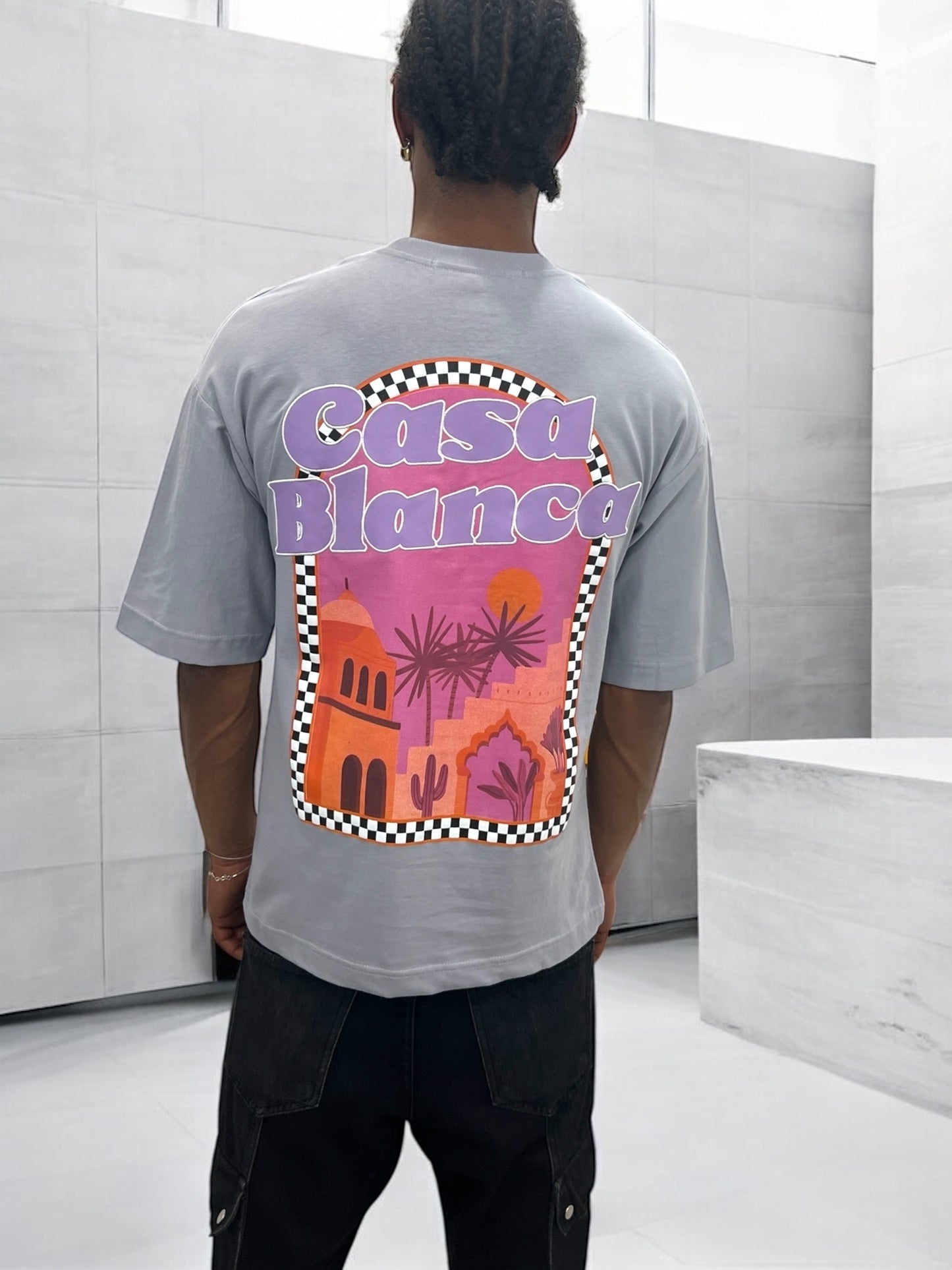 T-shirt CASABLANCA VICES CITY - gris