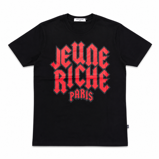 T-shirt Jeune Riche Paris Blanc – Signature Streetwear RED ALERTE BLACK
