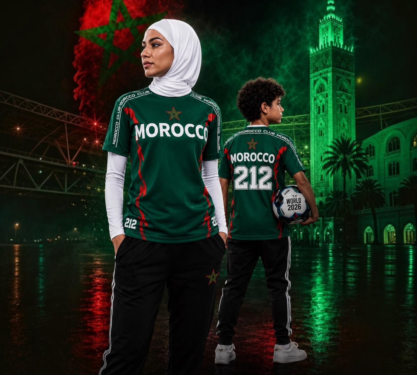 Maillot Morocco Club 212 – Femme, Enfant & Unisexe | Connect Studio Paris