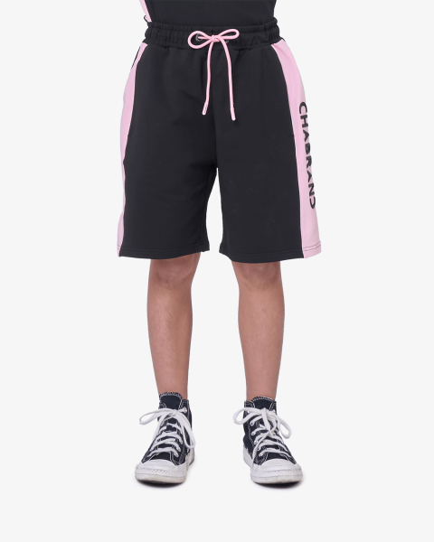 Short Chabrand Logo Encadré - Noir et Rose