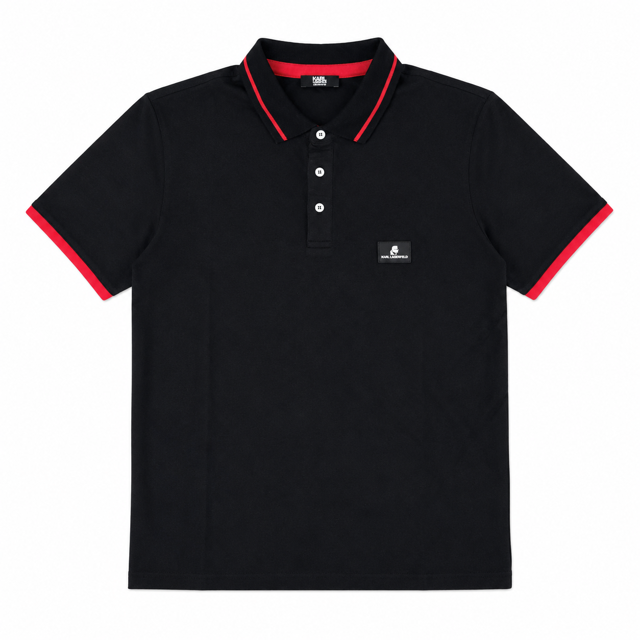 Polo Karl Lagerfeld Beachwear Noir Rouge Homme