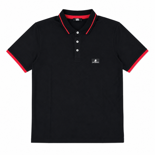 Polo Karl Lagerfeld Beachwear Noir Rouge Homme