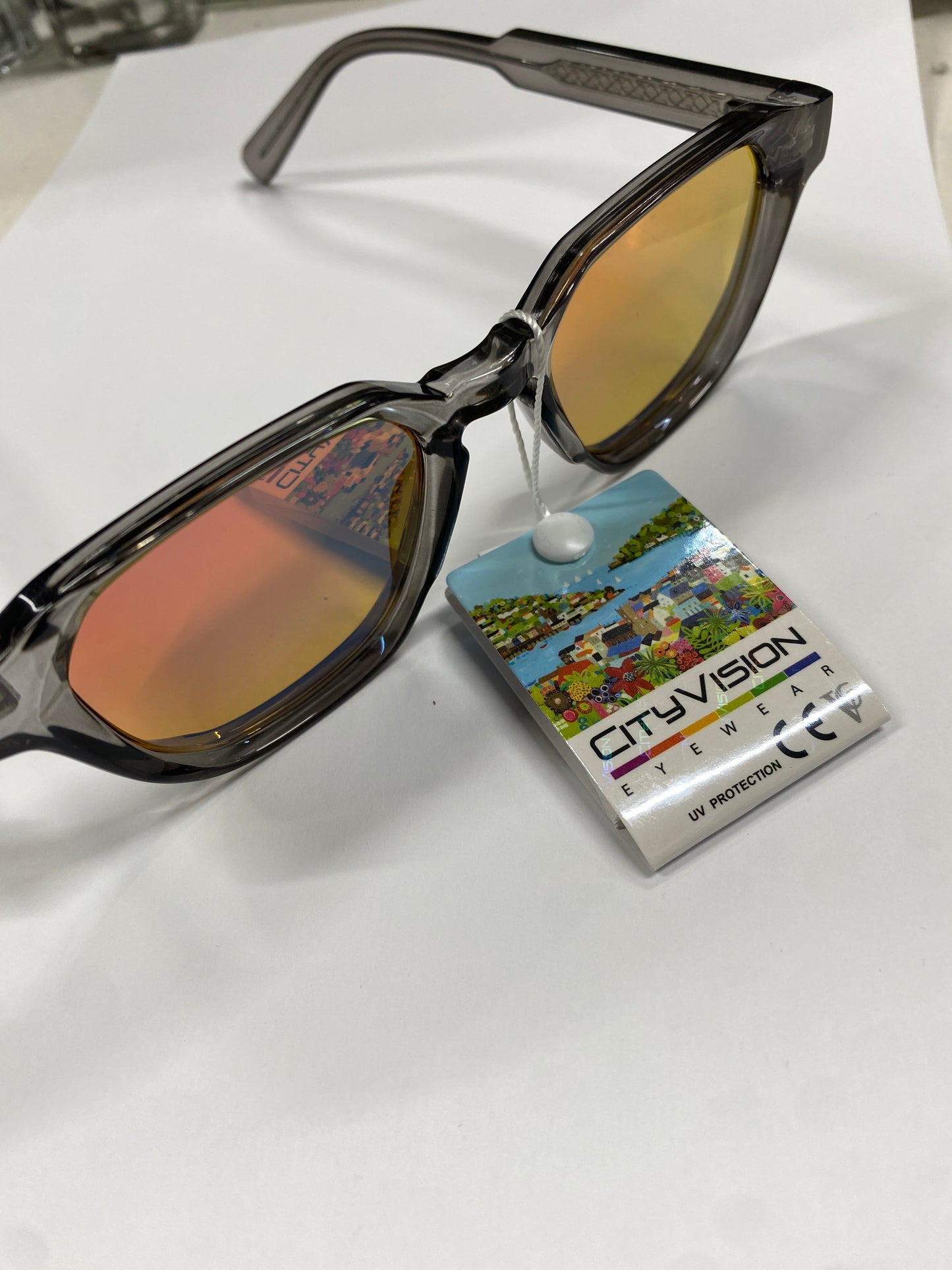 Lunettes de Soleil - 100% UV PROTECTION Teinte Orange Bleu