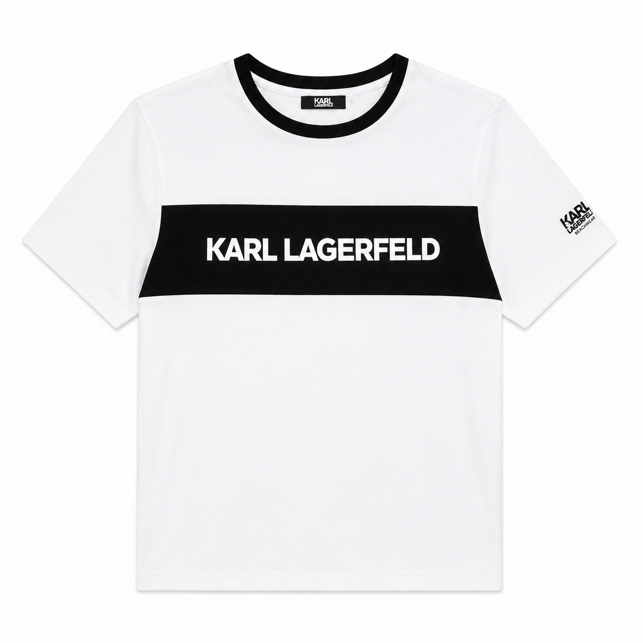 T-shirt Karl Lagerfeld Beachwear White Black Homme