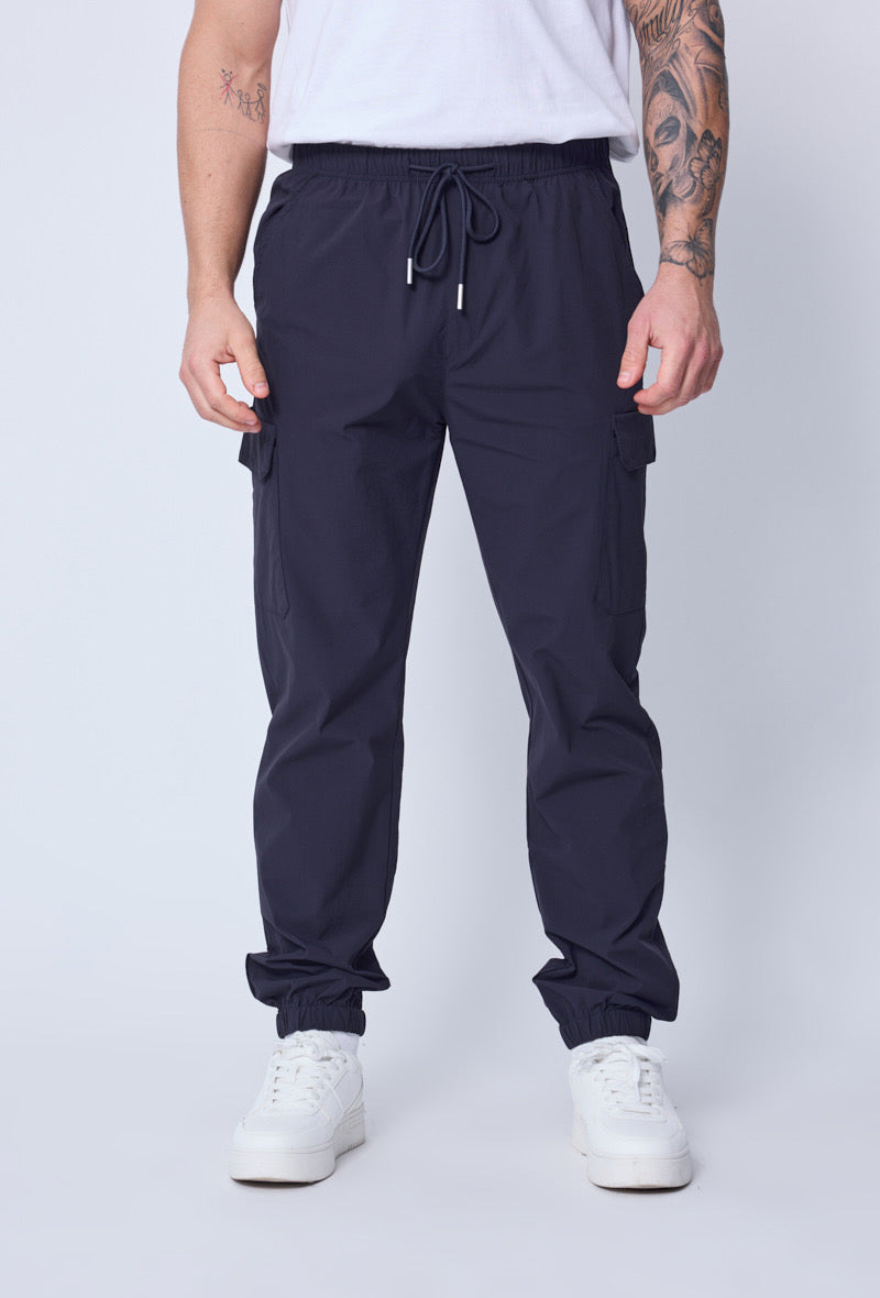 Pantalon Cargo Bleu « Tissu Façon St*ne Isl*nd »