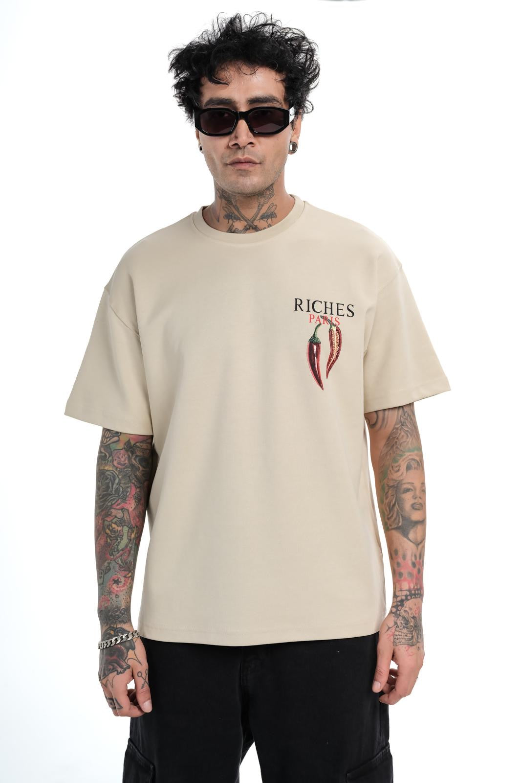 T-shirt Riches Paris Beige Réf:RCH-863 (Piment)