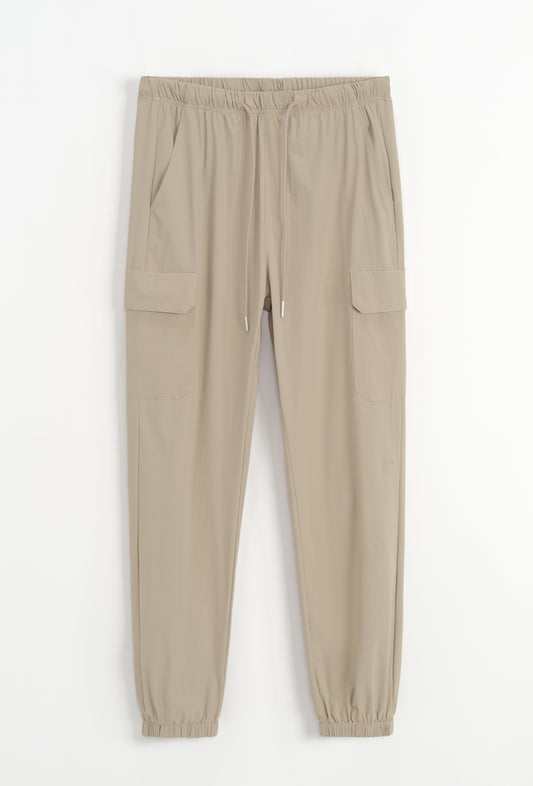 Pantalon Cargo Beige « Tissu Façon St*ne Isl*nd »