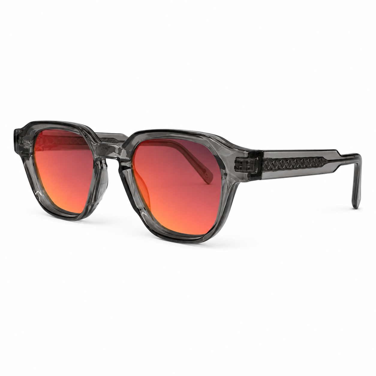 Lunettes de soleil CP 026698 – Monture gris fumé transparente & verres dégradés UV400