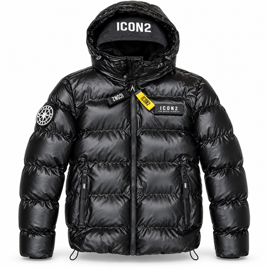 ICON2 Doudoune Double Capuche Ultra Chaude – Noir