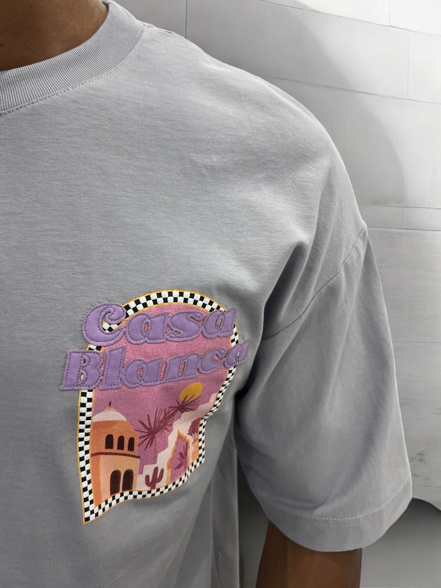 T-shirt CASABLANCA VICES CITY - gris