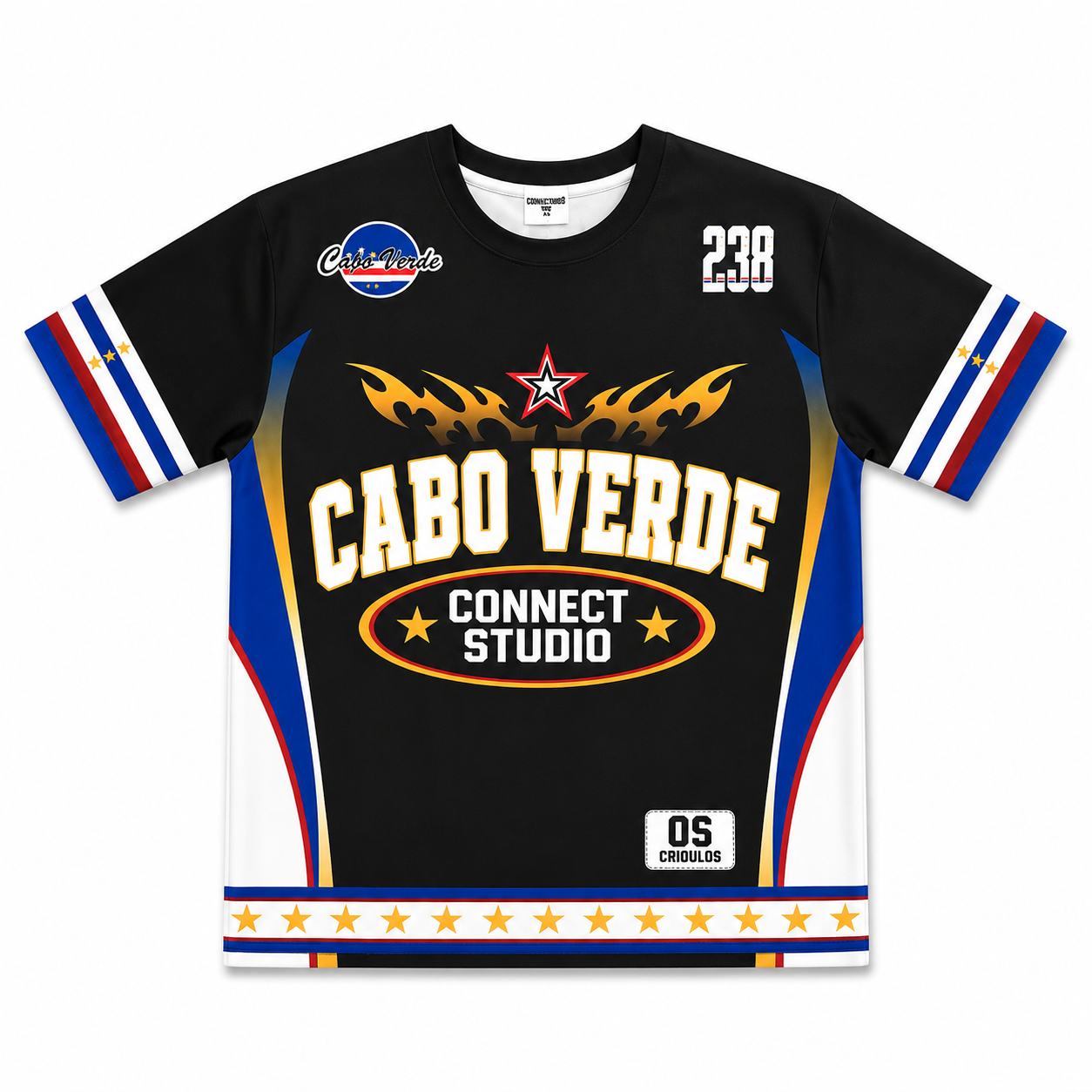 T-shirt Cabo Verde 238 – Connect Studio Paris Édition Os Crioulos