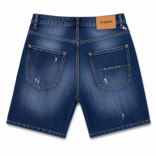 Short Jean Homme I’M Brian Kevin L1805 – Bermuda Denim Bleu Destroy Premium