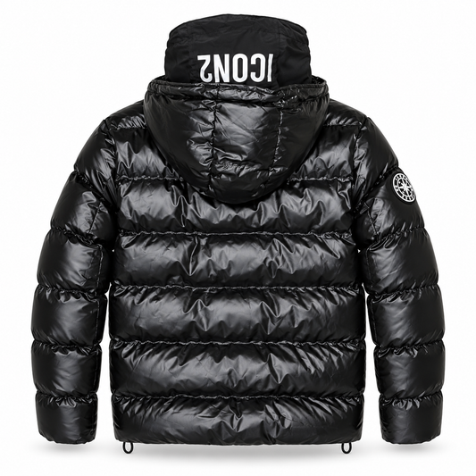 ICON2 Doudoune Double Capuche Ultra Chaude – Noir