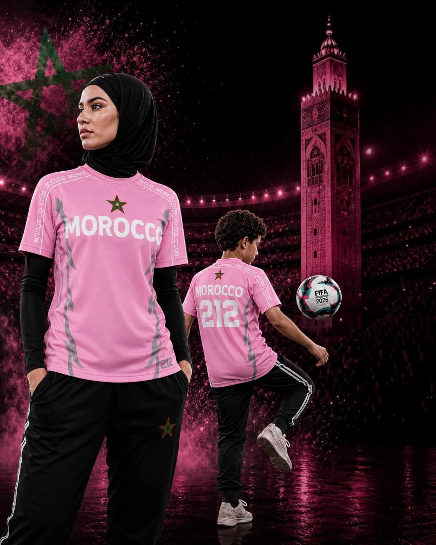 Maillot Morocco Club 212 – Femme, Enfant & Unisexe | Connect Studio Paris