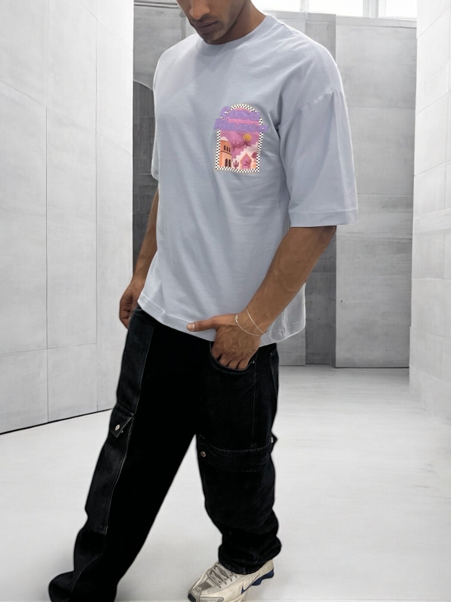 T-shirt CASABLANCA VICES CITY - gris