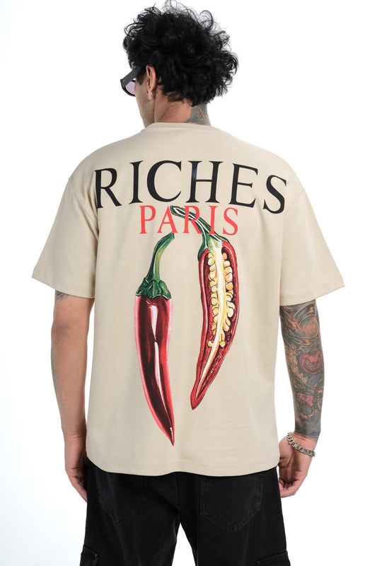 T-shirt Riches Paris Beige Réf:RCH-863 (Piment)