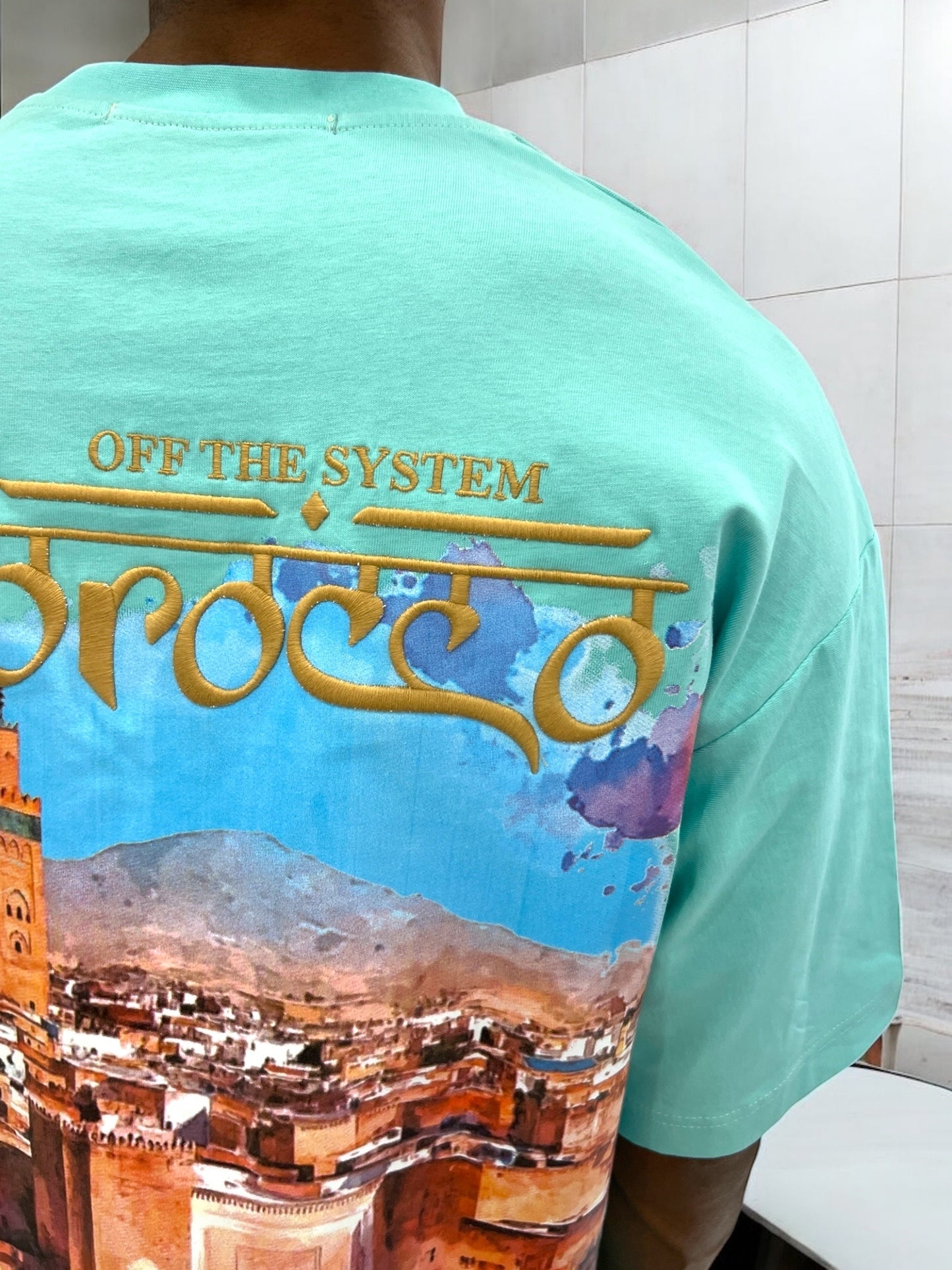 T-shirt MOROCCO VIBES - bleu sarcelle clair