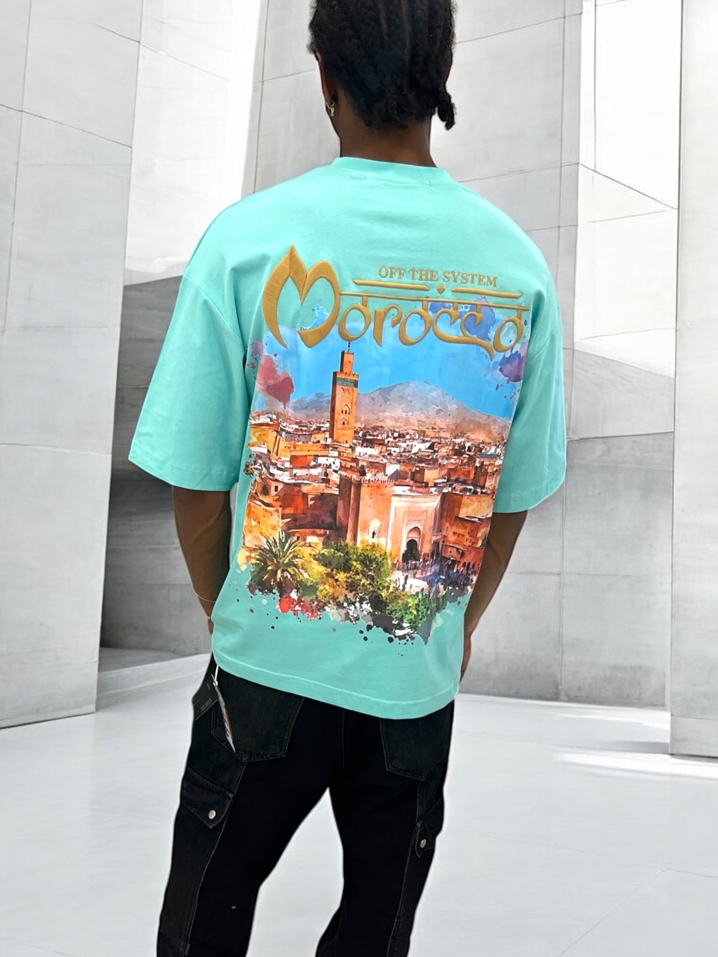 T-shirt MOROCCO VIBES - bleu sarcelle clair