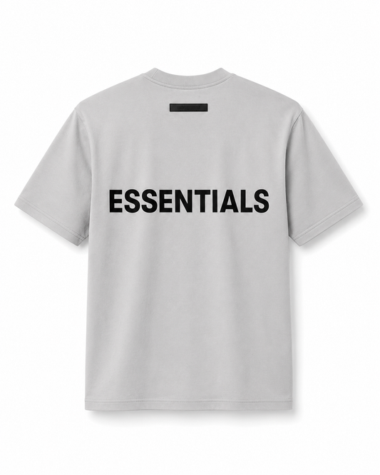 Ensemble ESSENTIALS Homme Light Grey/Gris Clair Froid| T-Shirt Oversize + Short Premium