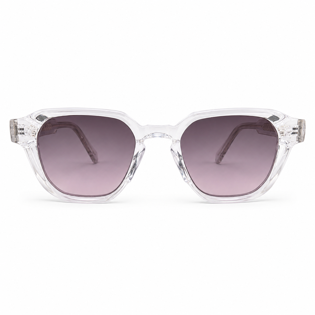 Lunettes de soleil CP 026698 – Monture transparente & verres lavande fumé UV400