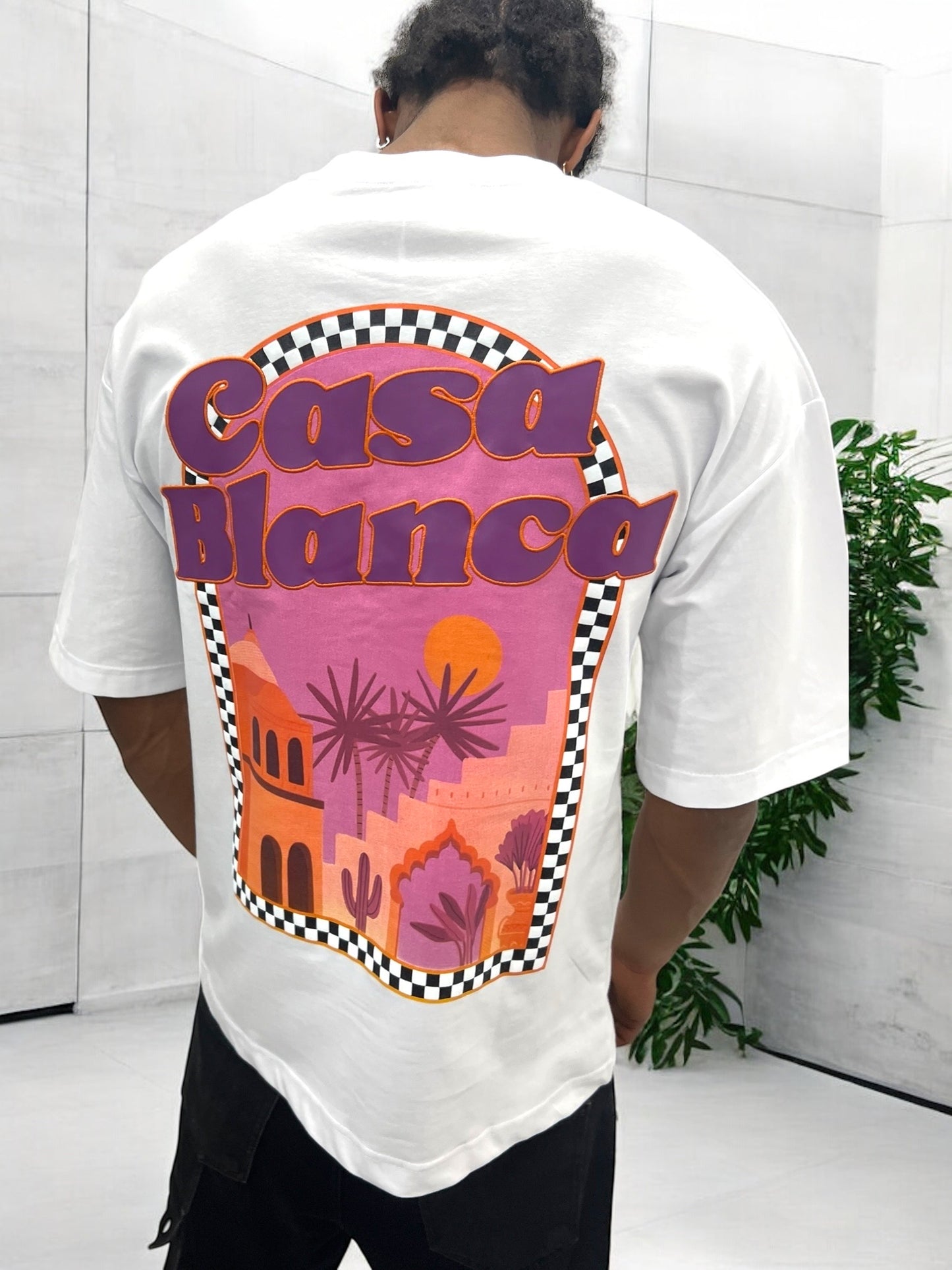T-shirt CASABLANCA VICES CITY - Blanc