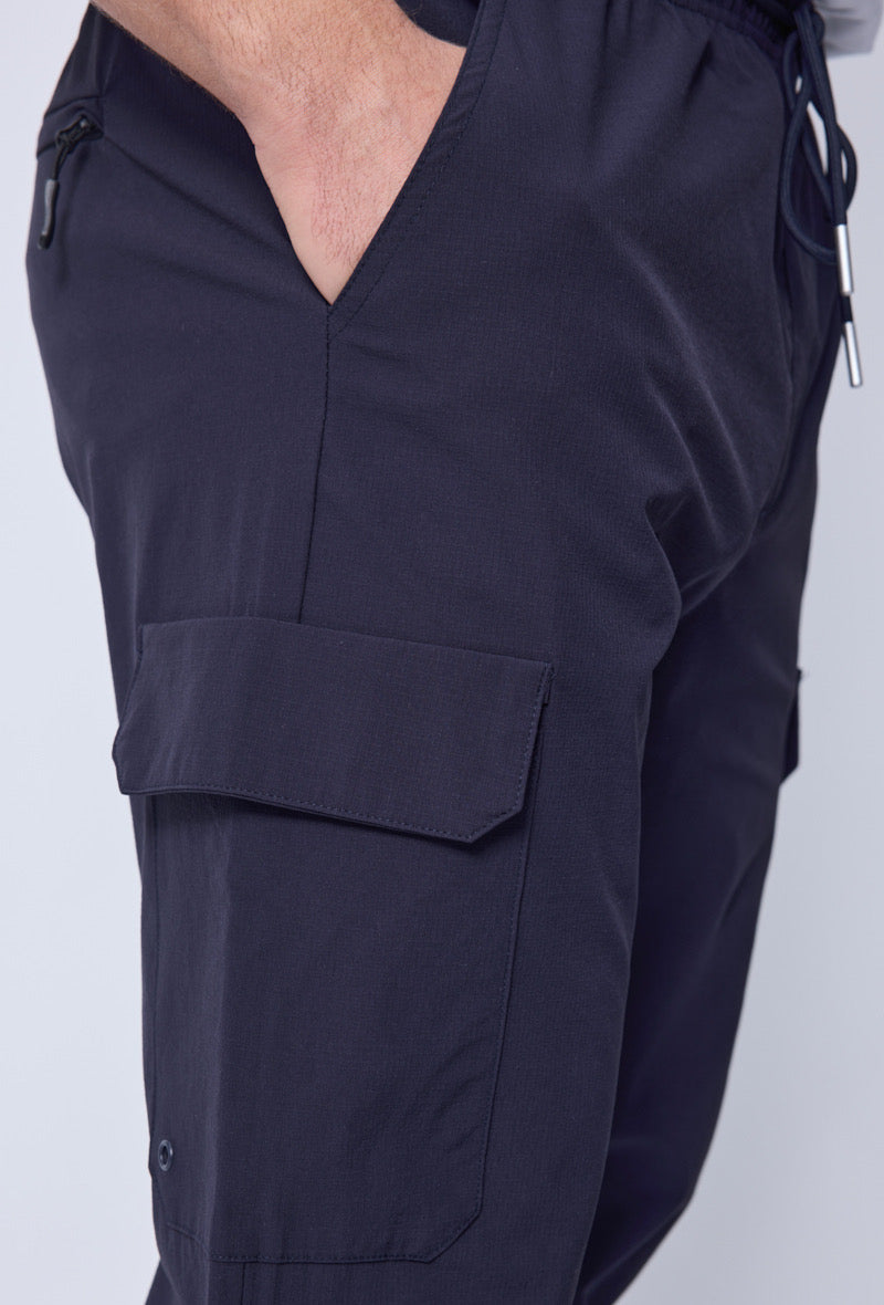 Pantalon Cargo Bleu « Tissu Façon St*ne Isl*nd »