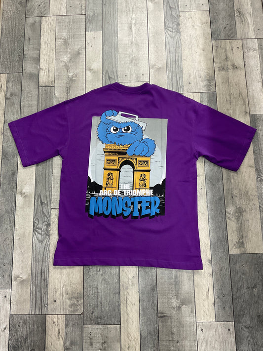 T-shirt MONSTER - violet