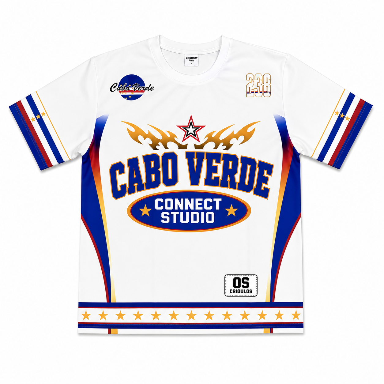 T-shirt Cabo Verde 238 – Connect Studio Paris Édition Os Crioulos