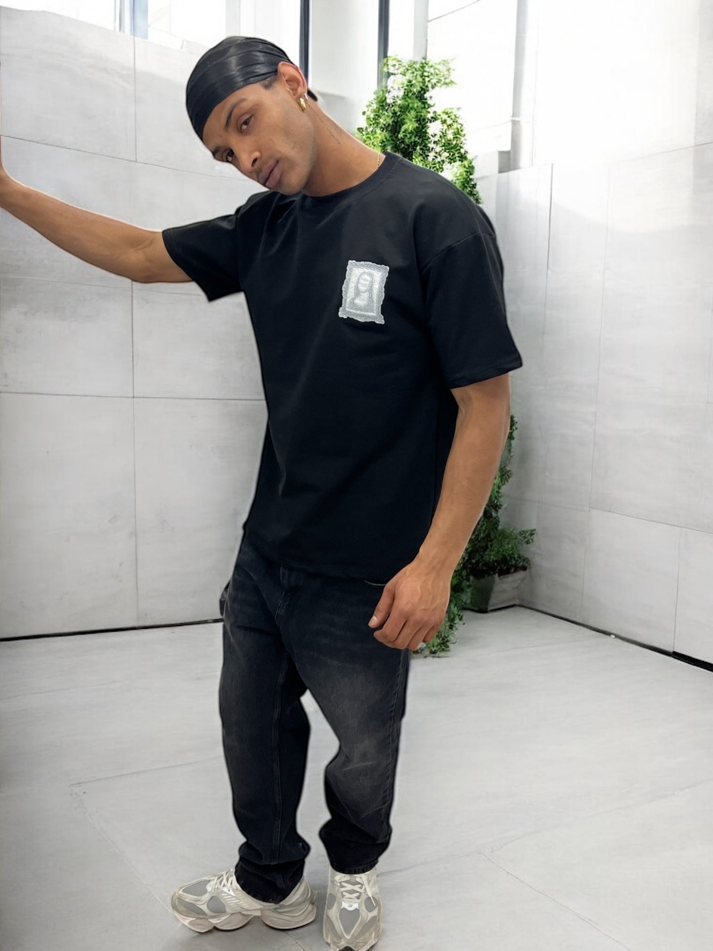 T-shirt Art Class – Mona Stylisée (Noir)