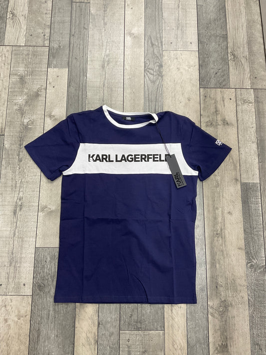 T SHIRT KARL LAGERFELD - Bleu Blanc