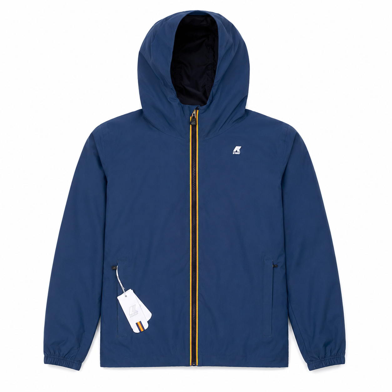 K-WAY -Jukes Macro Ripstop Bleu Marine – Veste Coupe-Vent Matelassée Compressible Homme Femme