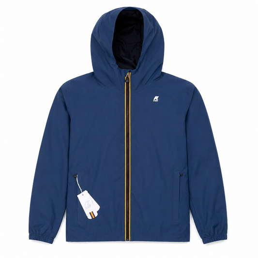 K-WAY -Jukes Macro Ripstop Bleu Marine – Veste Coupe-Vent Matelassée Compressible Homme Femme