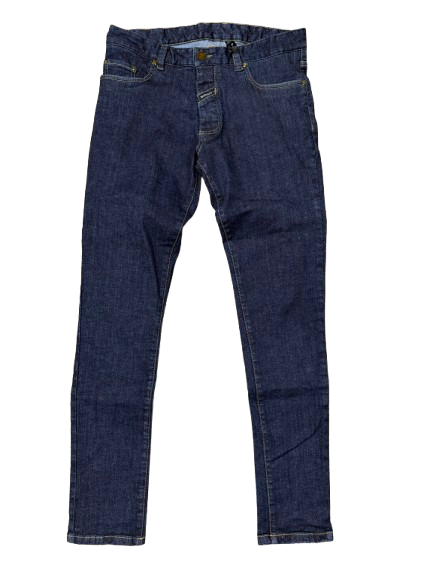 BORAGIO -   PANTALON BLEU FONCÉ SIMPLE